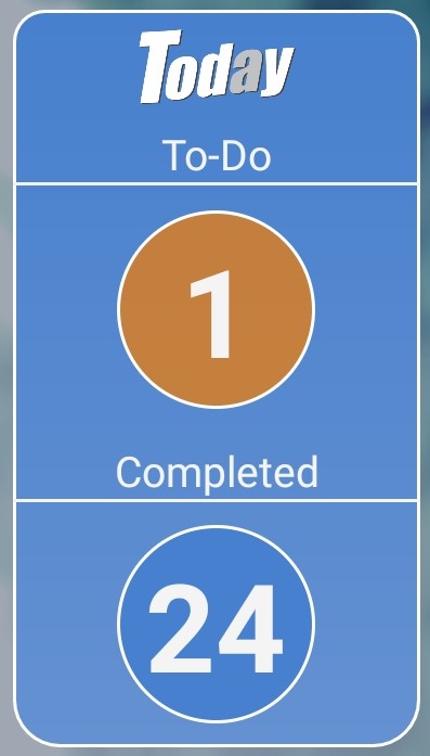 To-do list showing 24 items done, one remaining